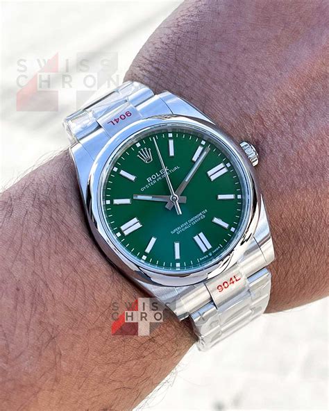 Rolex oyster perpetual 41mm green